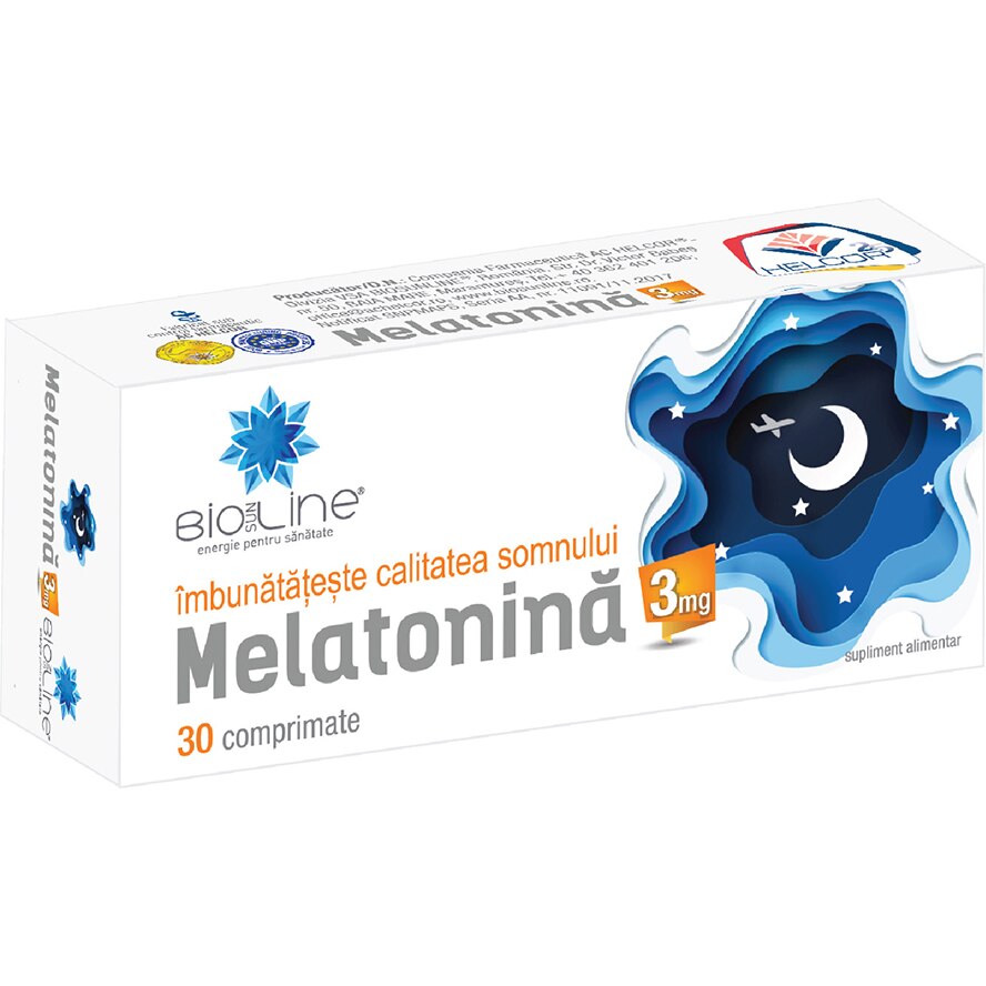 Supliment alimentar Melatonina 3 mg, BioSunLine, 30 comprimate