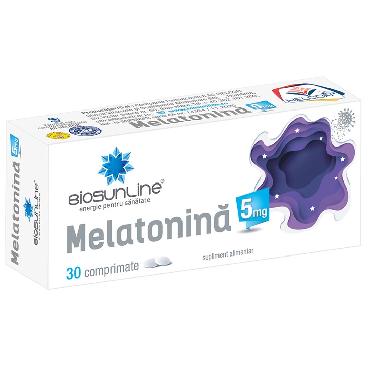 Supliment alimentar Melatonina 5 mg, BioSunLine, 30 comprimate