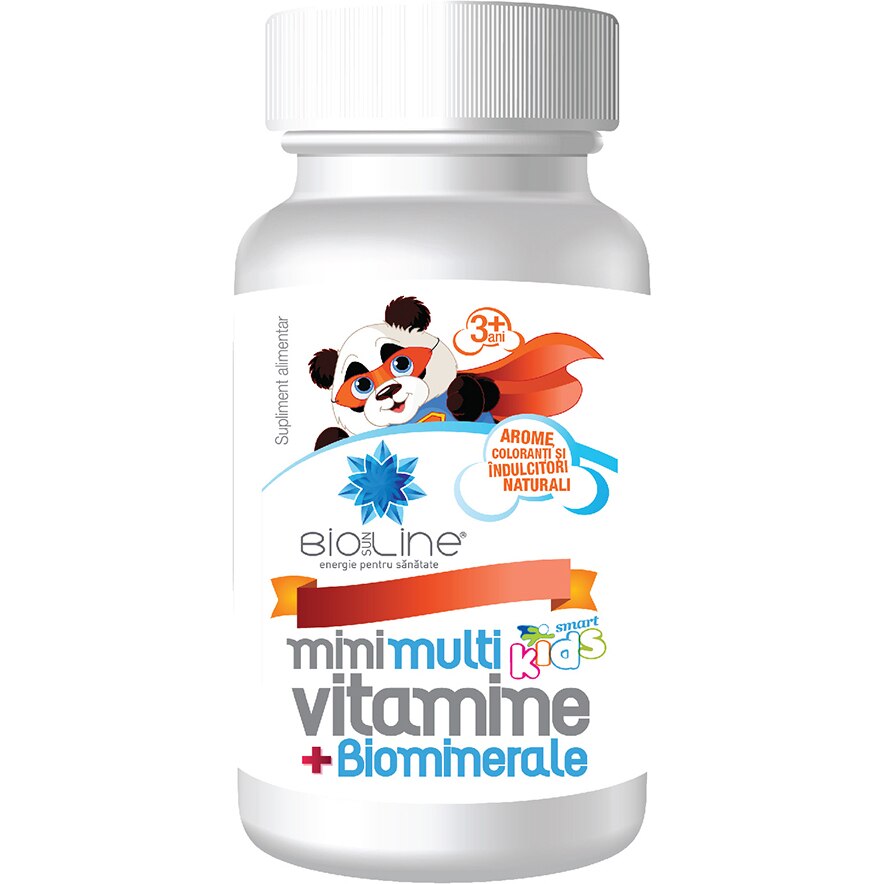 Supliment alimentar Multivitamine cu biominerale pentru copii, BioSunLine, 30 comprimate