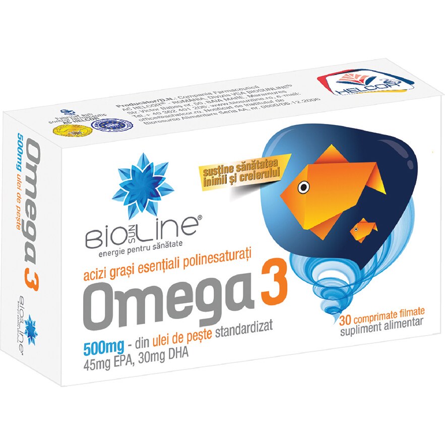 Supliment alimentar Omega 3, BioSunLine, 30 comprimate