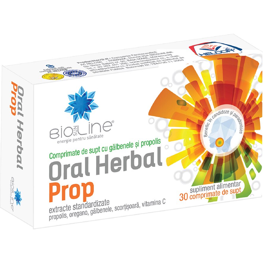 Supliment alimentar Oral Herbal Prop, BioSunLine, 30 tablete