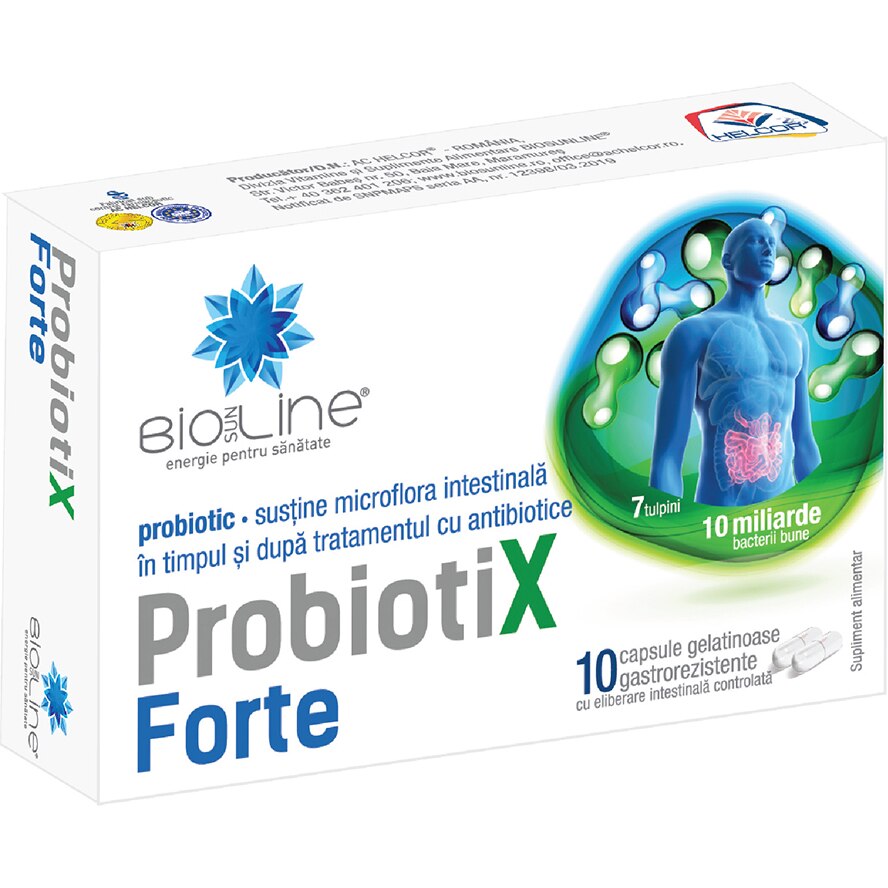 Supliment alimentar Probiotix Forte, BioSunLine, 10 capsule