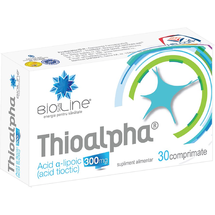 Supliment alimentar Thioalpha 300 mg, BioSunLine, 30 comprimate