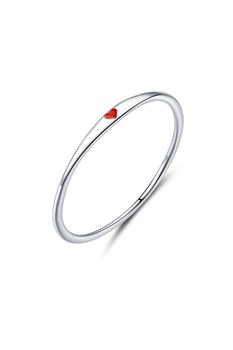 Inel din Argint 925 Simple Love cu imprimeu in forma de inima rosie, cadou, aniversare, sarbatori, martisor Inel din Argint 925 Simple Love cu imprimeu in forma de inima rosie, cadou, aniversare, sarbatori, martisor