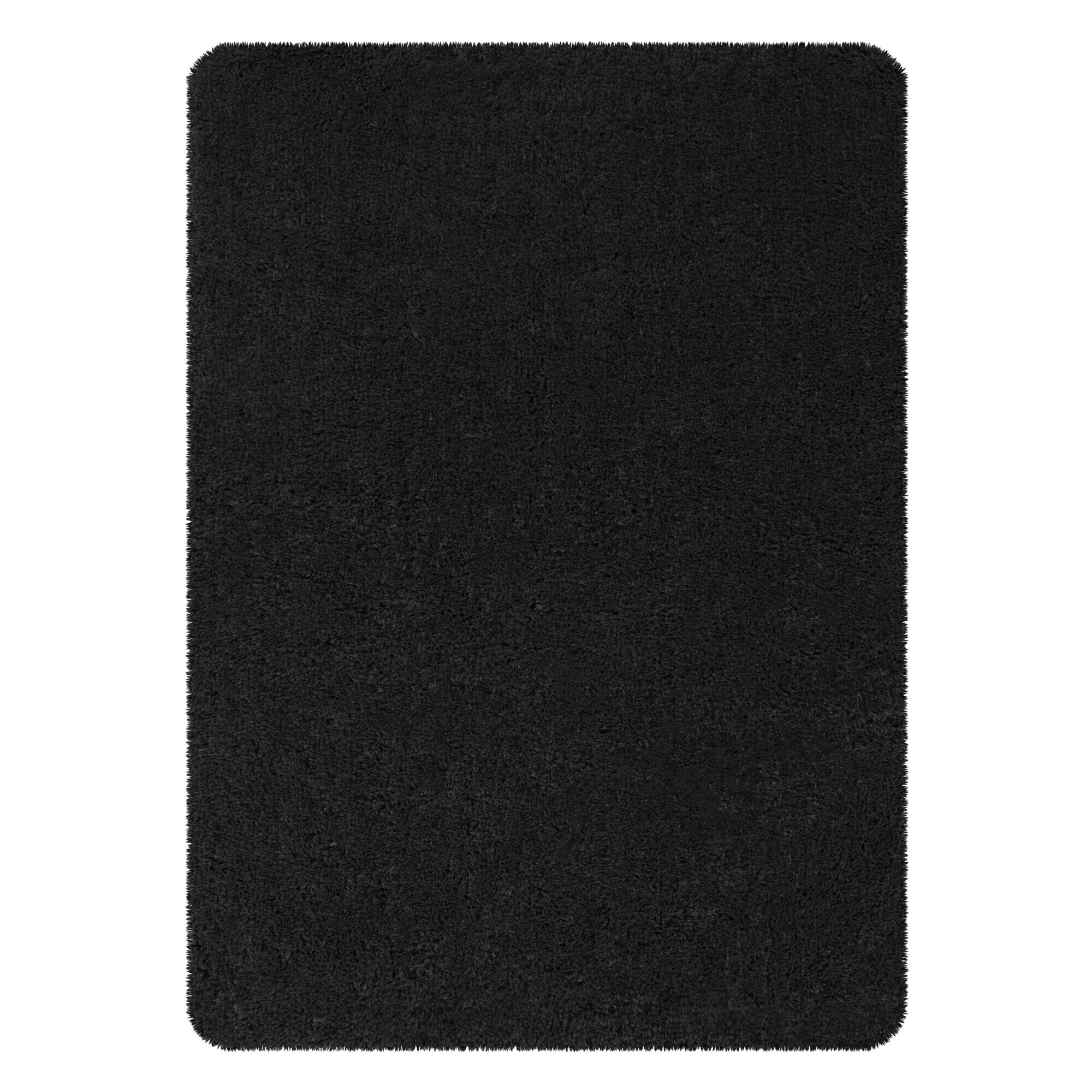 Covor de plus, Family Fabrics, 160x220 cm, Negru