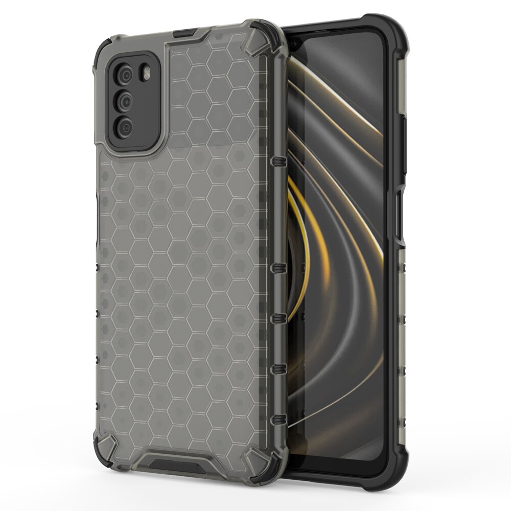 Husa Hurtel, Honeycomb, Pentru Xiaomi Poco M3 / Xiaomi Redmi 9T, Negru