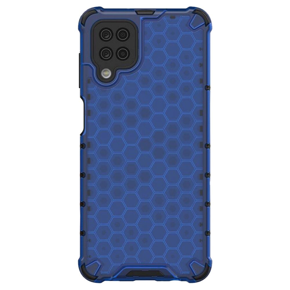 Carcasa Antisoc Hibrida Honeycomb pentru Samsung Galaxy A12, Albastru