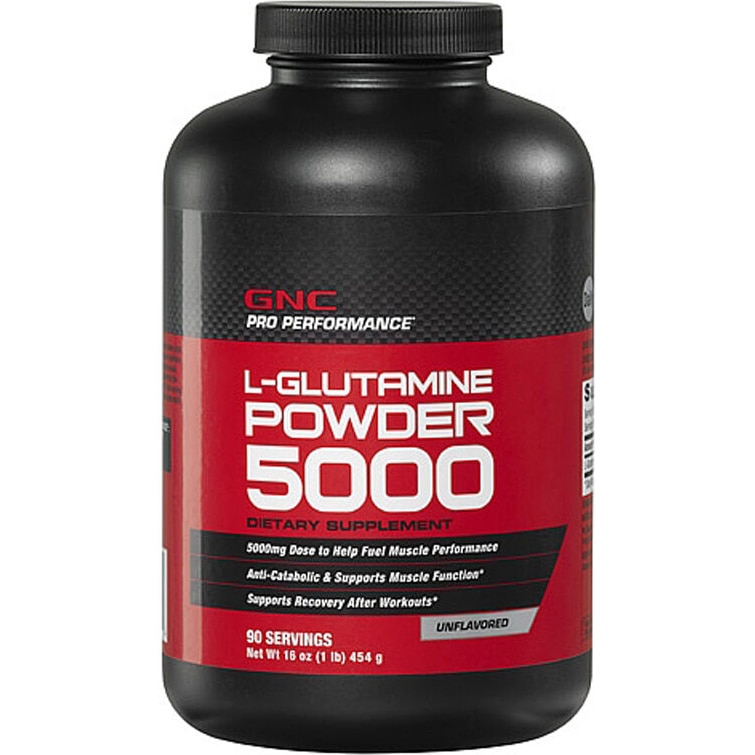 GNC Pro Performance® L-Glutamine Powder 5000, L-Glutamina pulbere, Fara Aroma, 454 g