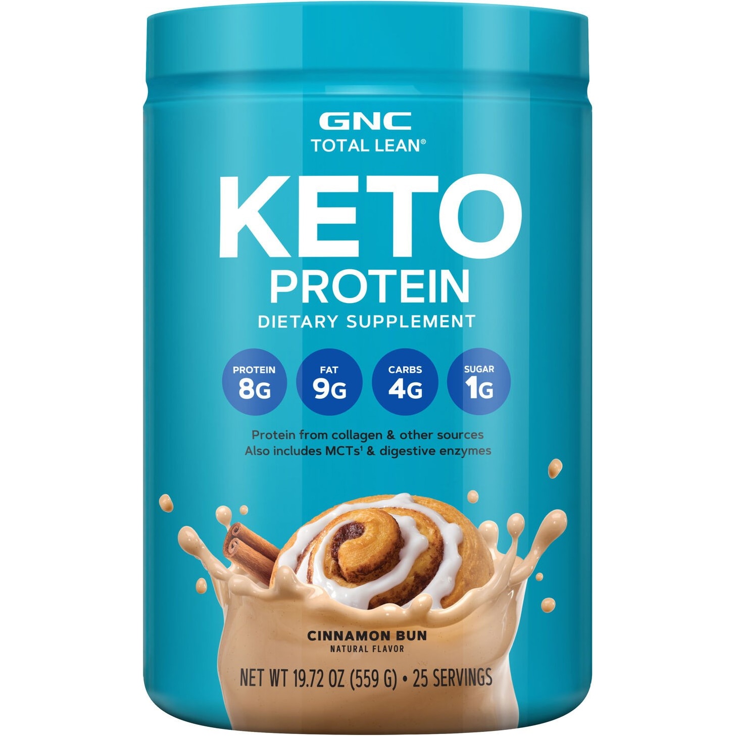 GNC Total Lean®, Proteina Keto cu Aroma Naturala de Scortisoara, 559 g ...