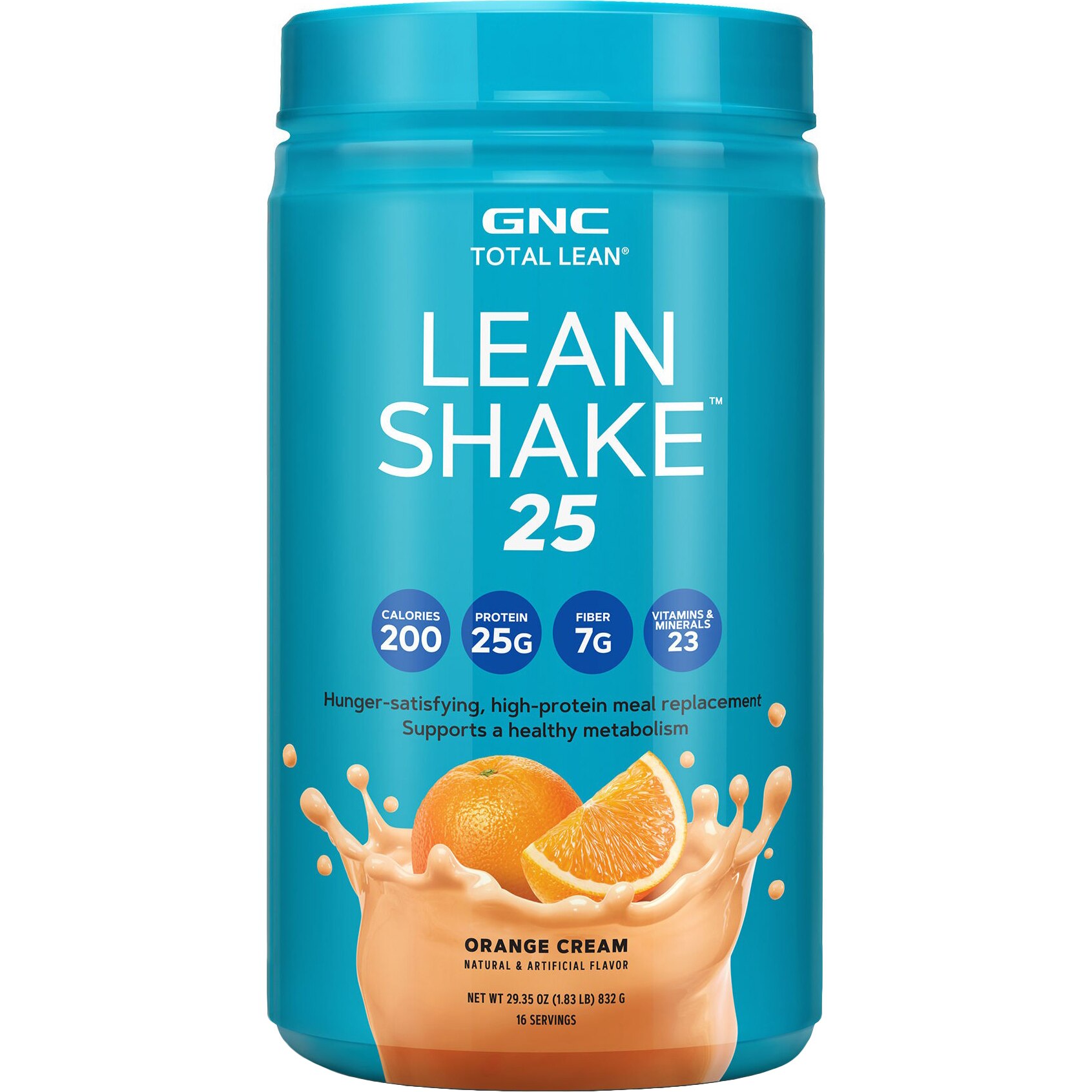 GNC Total Lean® Lean Shake™ 25, Shake Proteic, cu Aroma de Portocale, 832 g