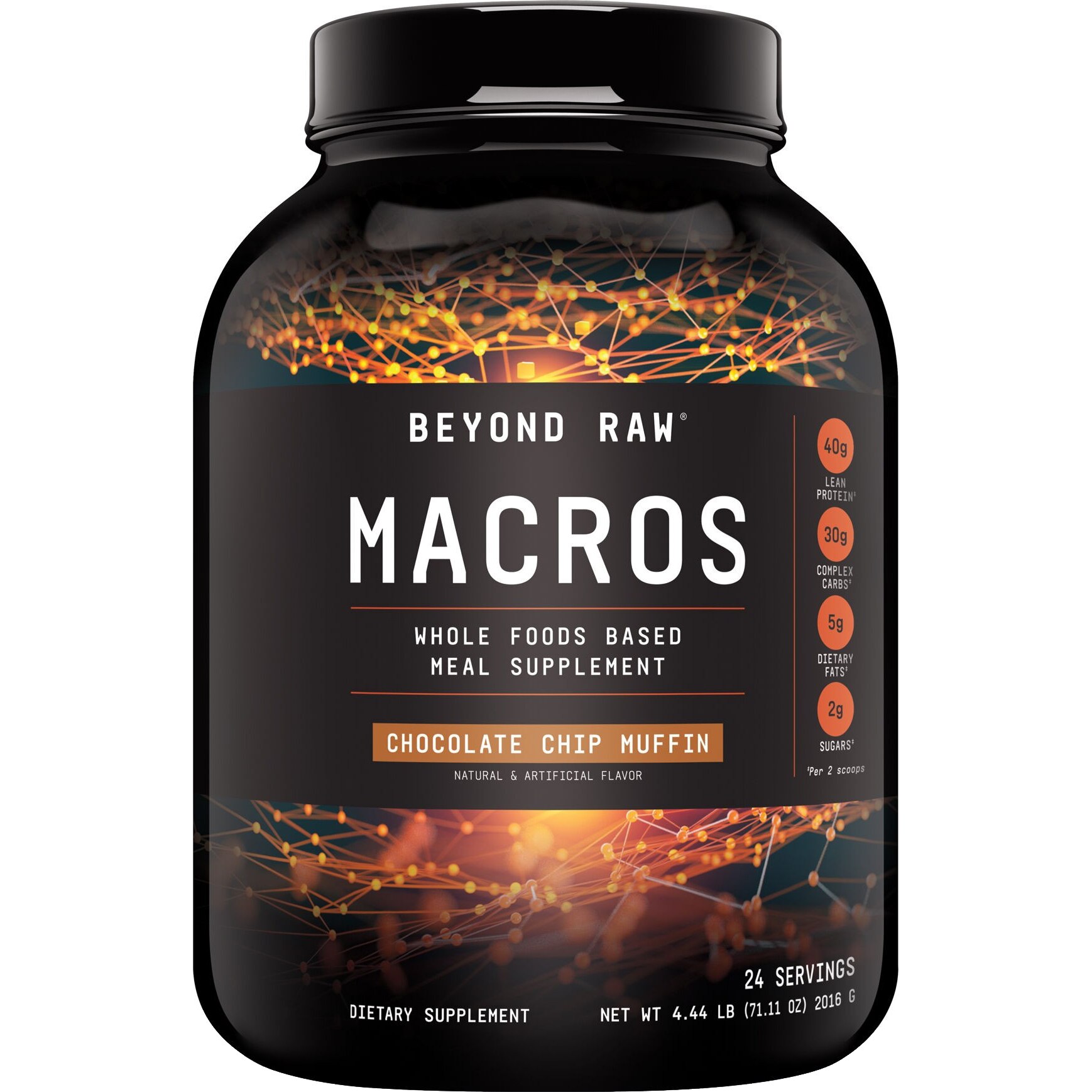 Beyond Raw® Macros, Proteina cu Aroma de Briose cu Ciocolata, 2016 g