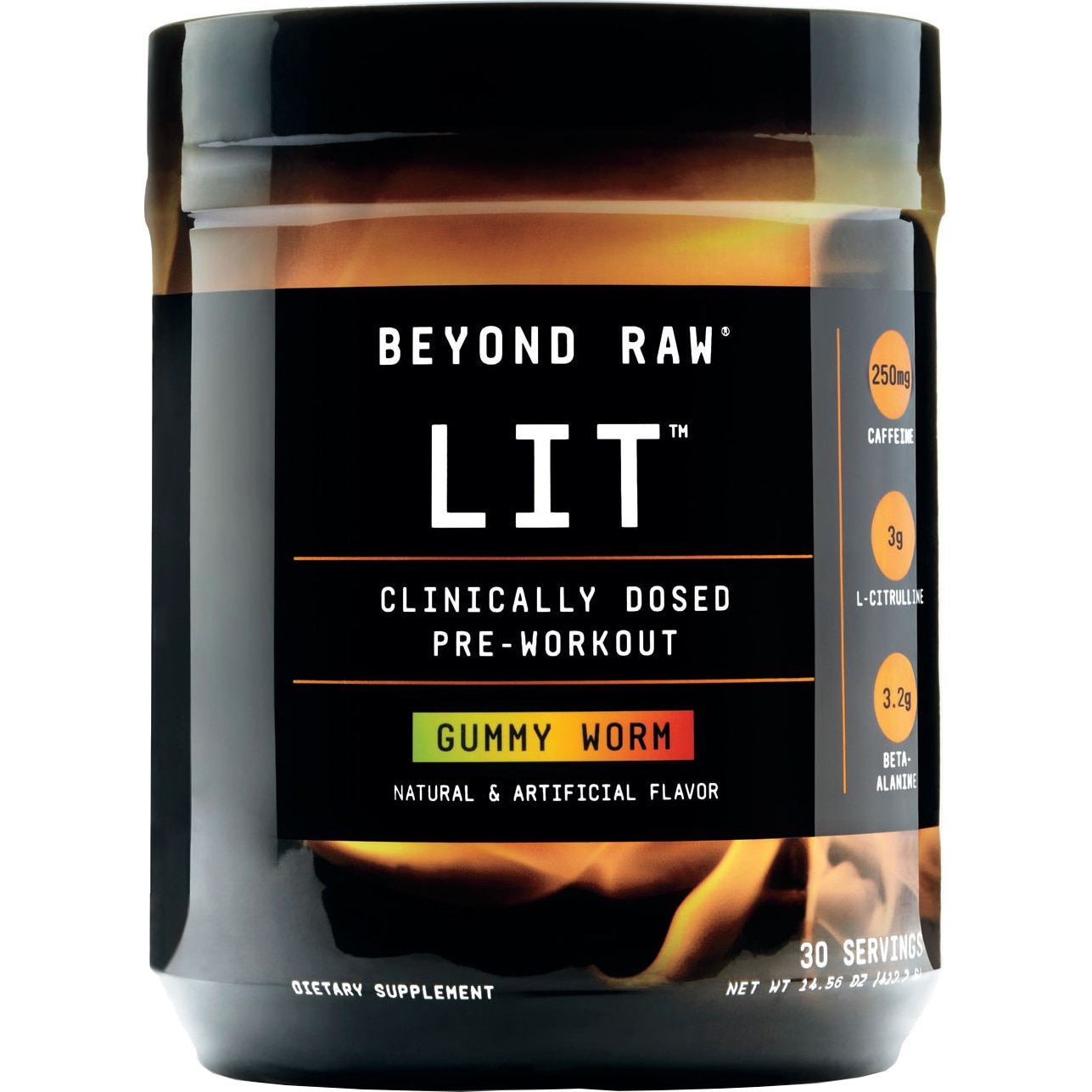 GNC Beyond Raw® LIT™, Formula Pre-Workout, cu Aroma de Jeleuri, 412.8g