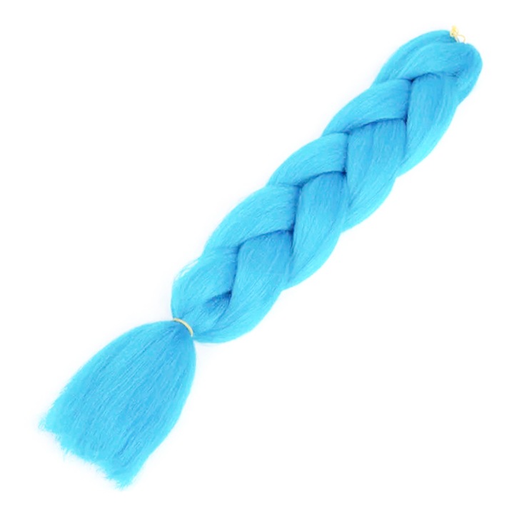 Extensii sintetice colorate de par pentru impletituri ombre Albastru deschis 105 g 63 cm