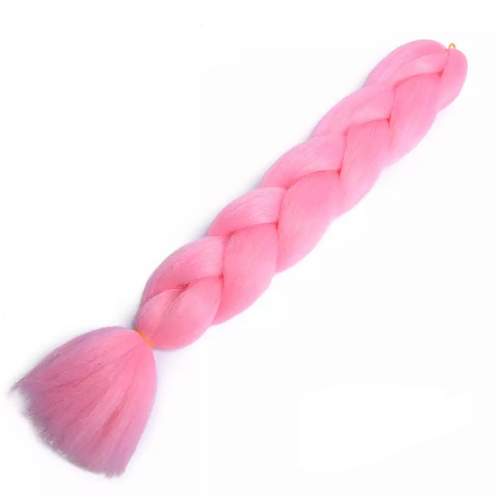 Extensii sintetice colorate de par pentru impletituri ombre Roz deschis 105 g 63 cm