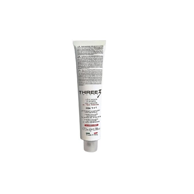 Vopsea de par cu ulei de arbore de ceai, Three, cu amoniac, 9.66, 120 ml