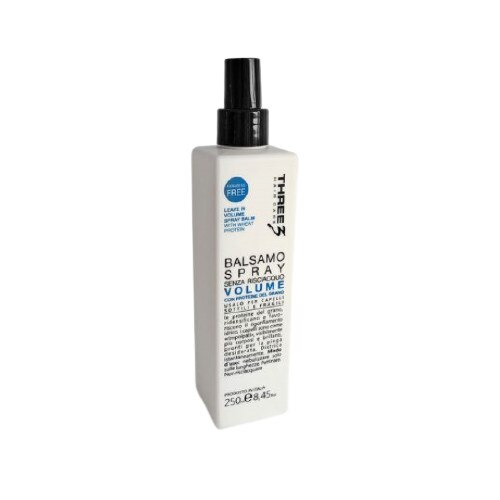 Spray balsam, Three, cu proteine ​​din grau pentru volum, 250 ml