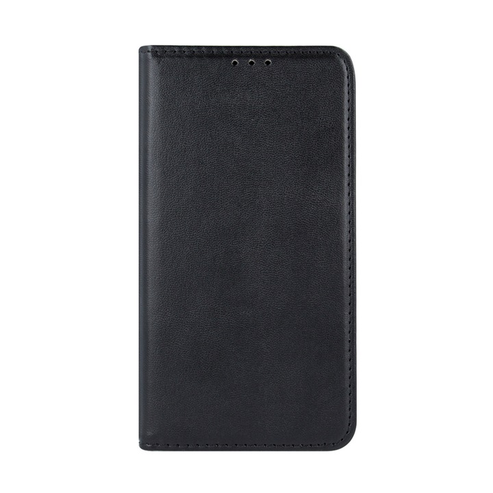 Калъф Book Flip Case за Motorola Moto E6 Plus от кожа с оптимален дизайн с магнитно затваряне, IAO Smart Soft Close, черен
