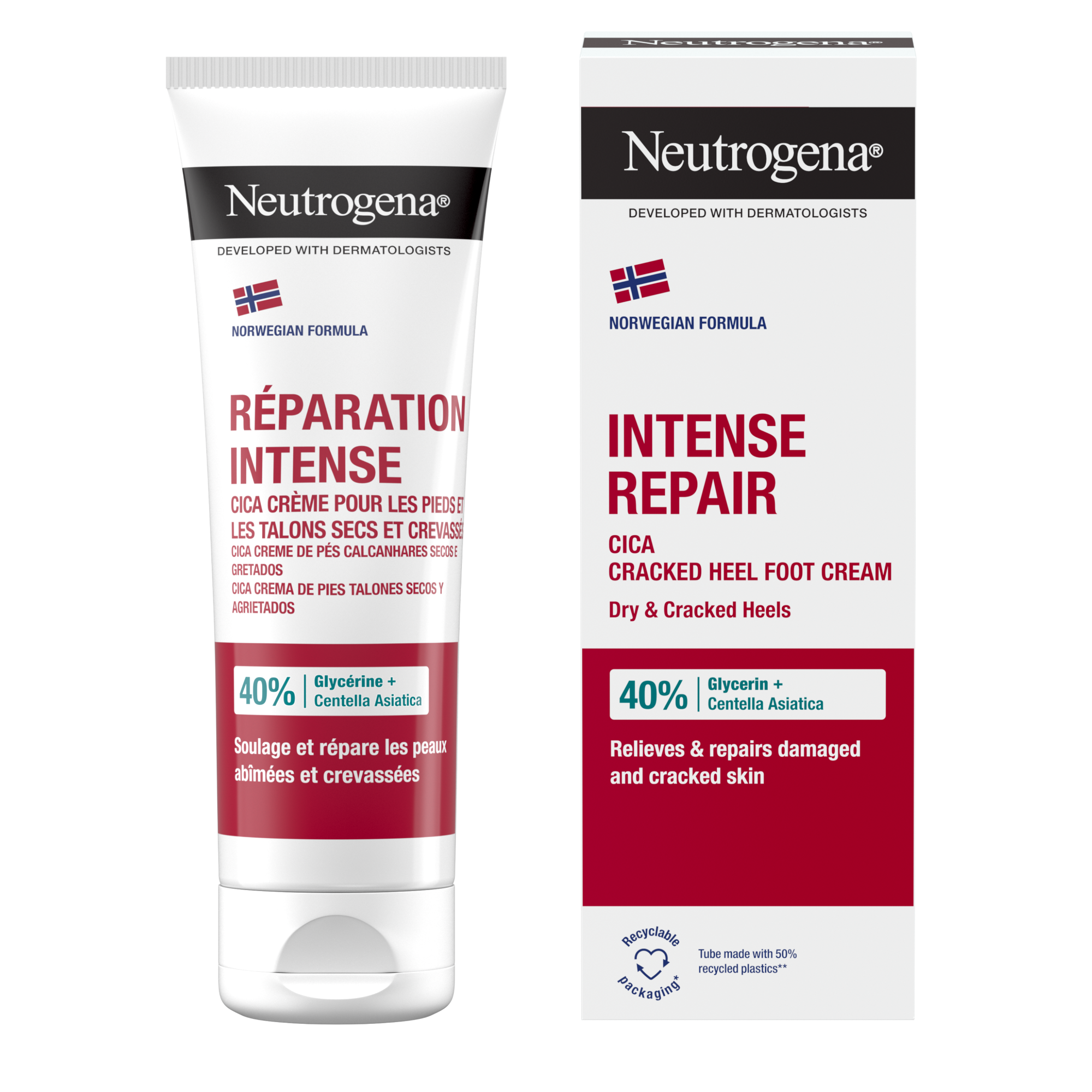 Crema de picioare Neutrogena intens reparatoare cu Formula Norvegiana, pentru calcaie crapate, 50 ml