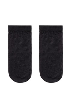 Sosete din poliamida cu model inimioare, Conte Elegant 111CP, 36-39, Negru Sosete din poliamida cu model inimioare, Conte Elegant 111CP, 36-39, Negru