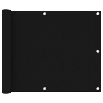 Paravan impermeabil pentru balcon vidaXL, Tesatura, 75 x 300 cm, Negru Paravan impermeabil pentru balcon vidaXL, Tesatura, 75 x 300 cm, Negru