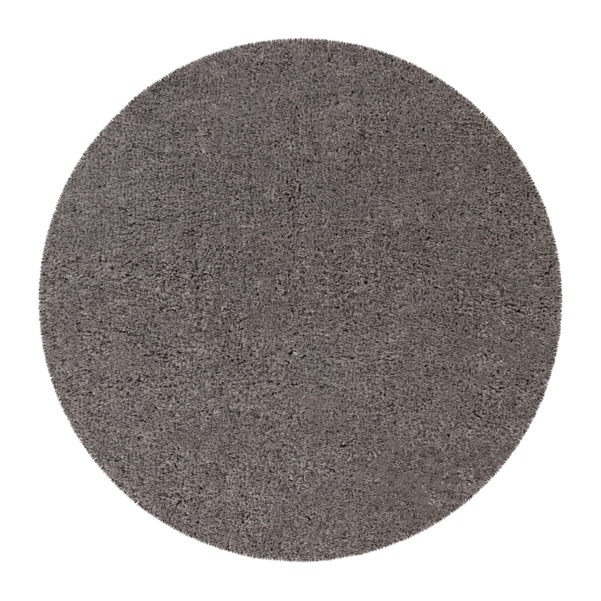 Covor de plus, Family Fabrics, Rotund, 80 cm, Gri