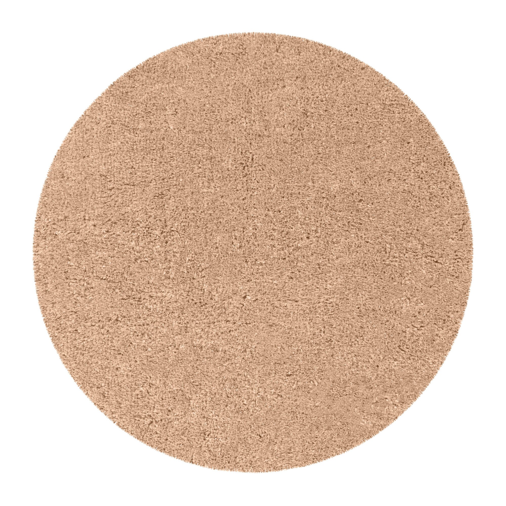 Covor de plus, Family Fabrics, Rotund, 160 cm, Bej