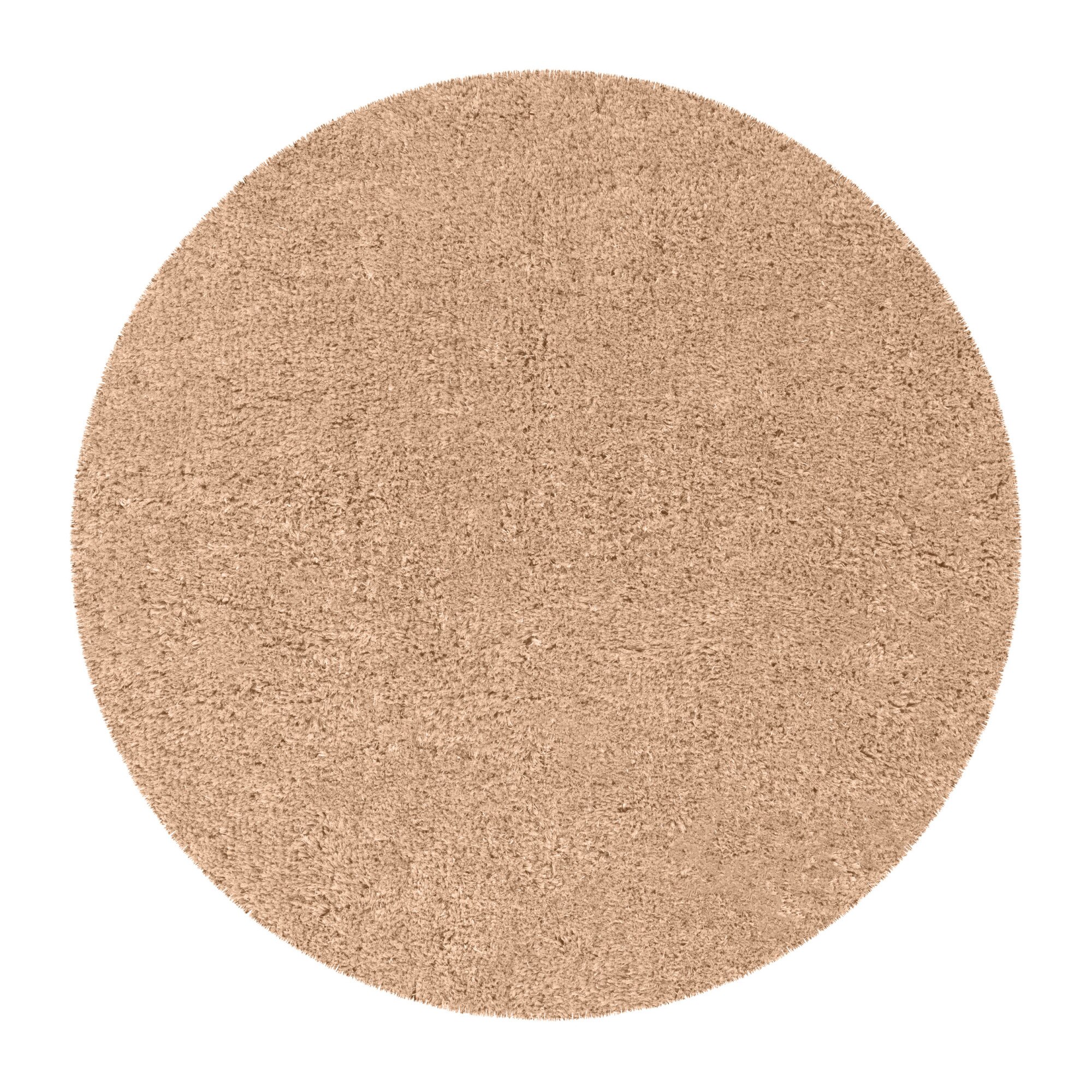 Covor de plus, Family Fabrics, Rotund, 80 cm, Bej