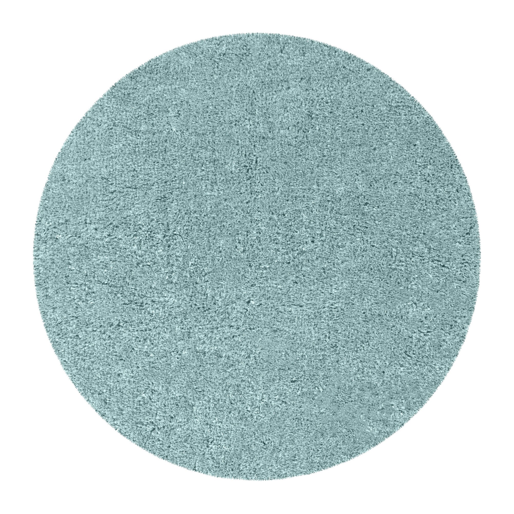 Covor de plus, Family Fabrics, Rotund, 120 cm, Turcoaz