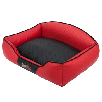 Culcus pentru animale de companie, HobbyDog, Elite, Rosu, Negru perna, 110x85x30 cm Culcus pentru animale de companie, HobbyDog, Elite, Rosu, Negru perna, 110x85x30 cm