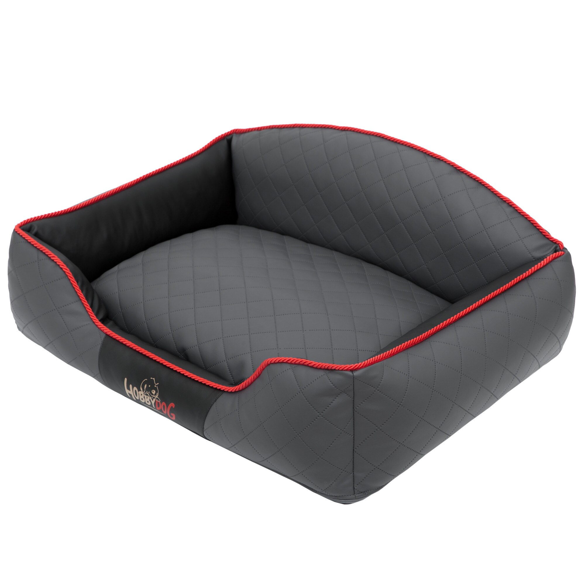Culcus pentru animale de companie, HobbyDog, Elite, Grafit, Negru, 65x50x24 cm