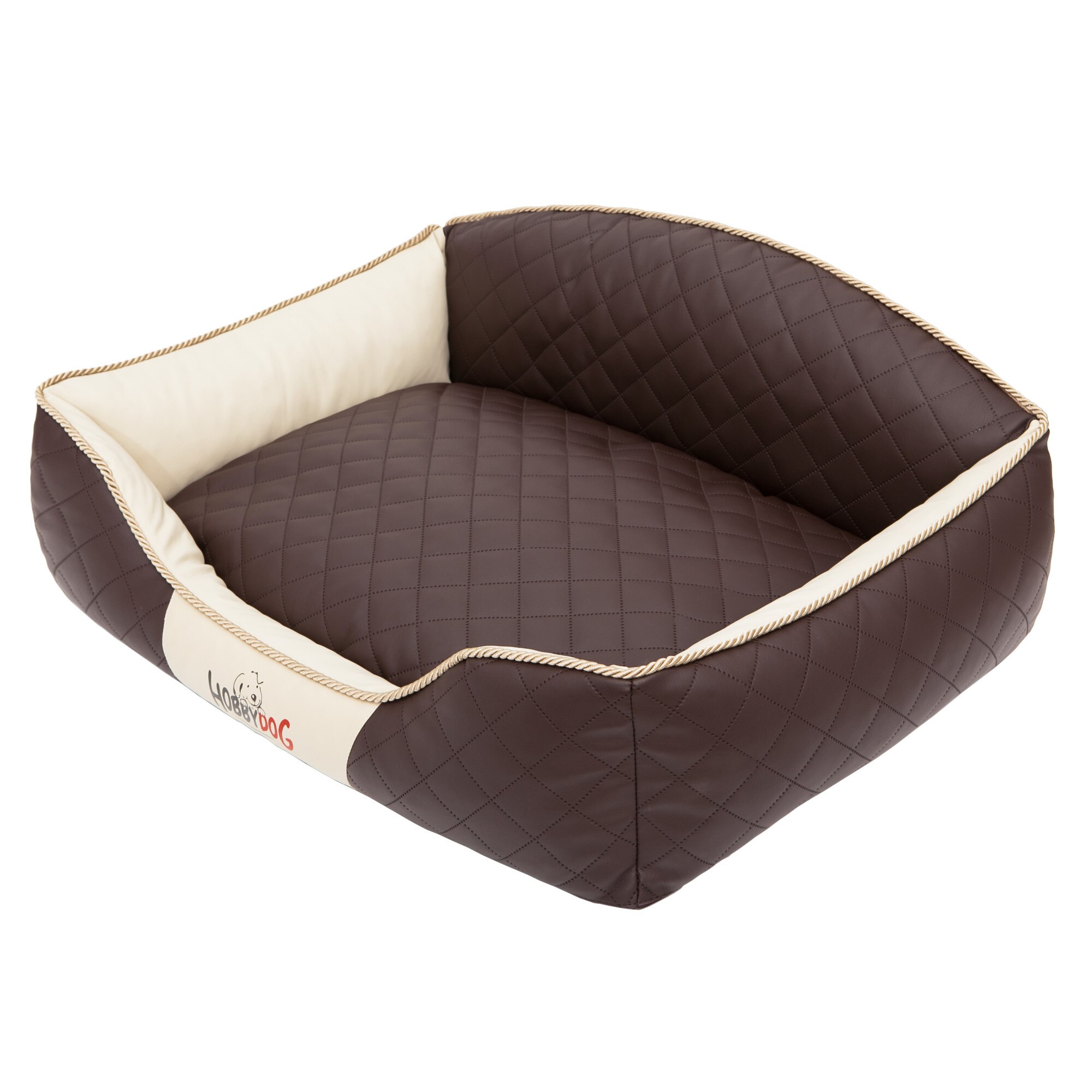 Culcus pentru animale de companie, HobbyDog, Elite, Maro, Bej, 84x65x28 cm