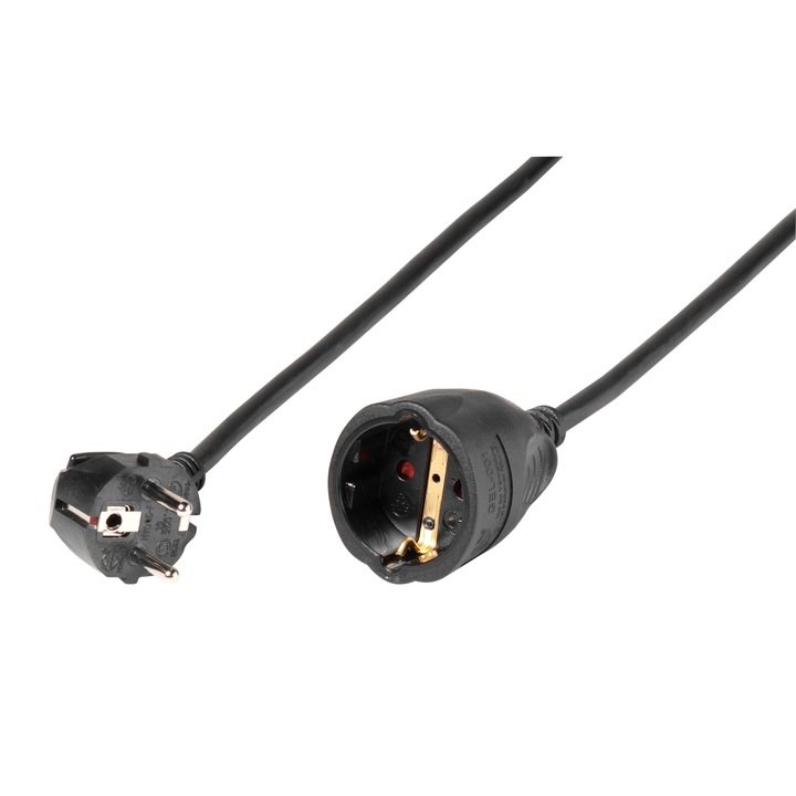 Удължител Vivanco 61157, Шуко гнездо, черен ,10 метра