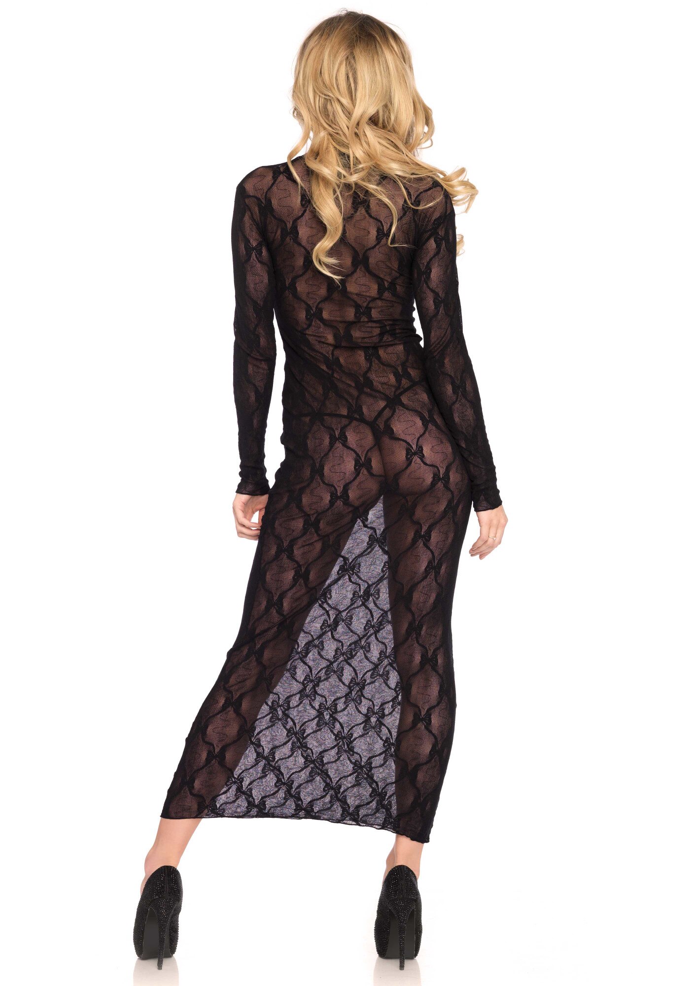 Rochie lunga 86401, Leg Avenue, Poliamida, Negru, Marime universala