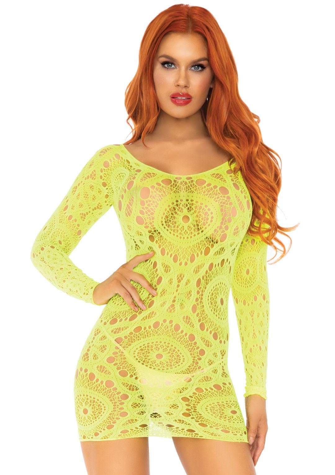 Rochie 86794, Leg Avenue, Nylon, Marime universala, Neon, One Size