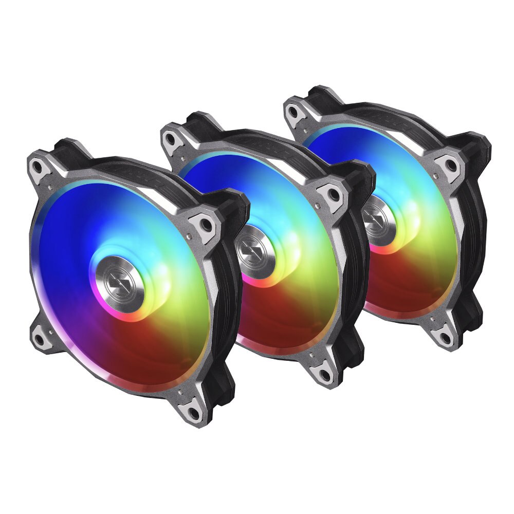Set Ventilatoare Lian Li Bora Digital BR120 ARGB set cu 3 ventilatoare Gri, Controller inclus