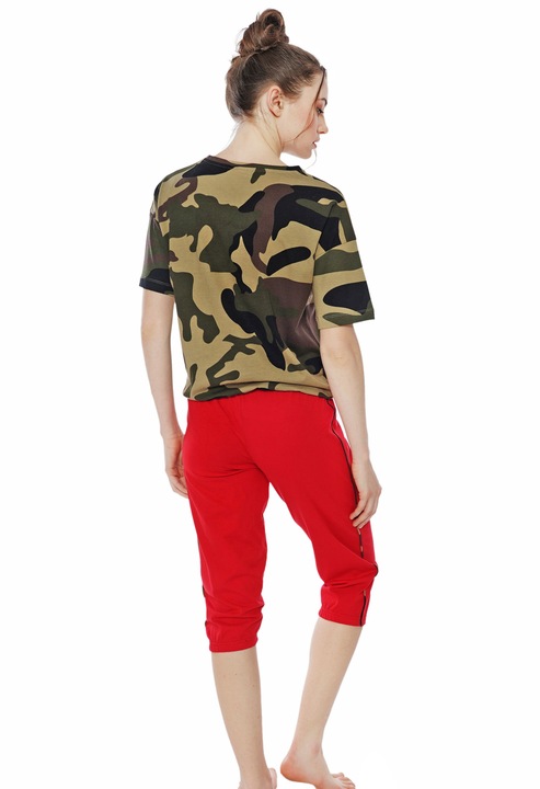 Pijama capri dama Vienetta, model Brooklyn , multicolor