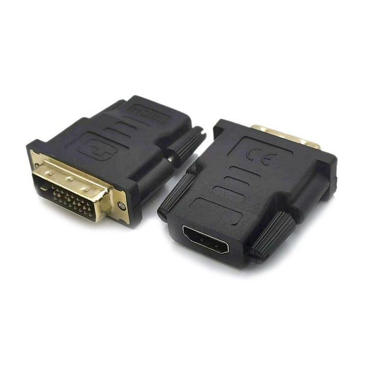 Equip 118908 Adaptor HDMI-DVI (24+1), mascul/femeie, negru