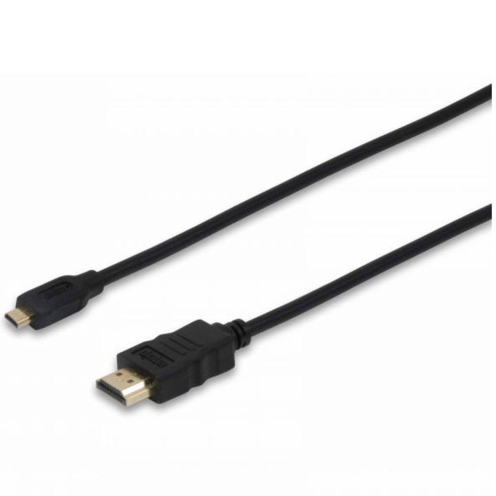 Cablu HDMI - MicroHDMI, Equip, 1.4, tata/tata, 2m, Negru