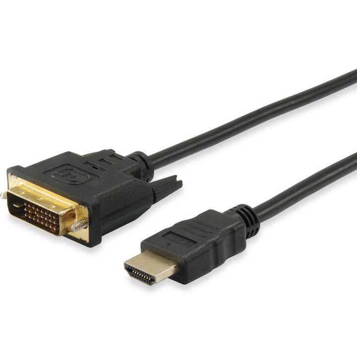 Echipat cablu HDMI - DVI, placat cu aur, 2m