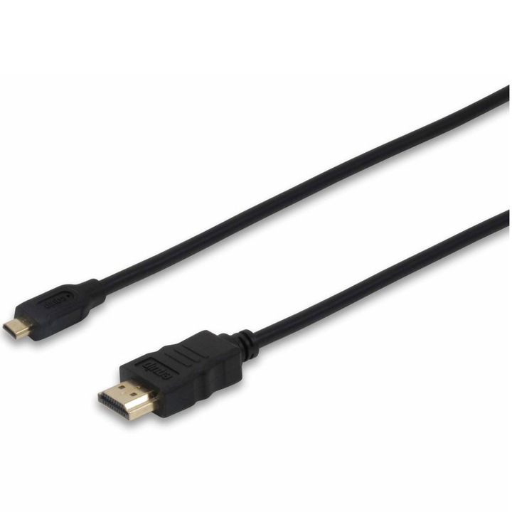 Cablu HDMI -MicroHDMI, Equip, 1.4, tata/tata, 1m, Negru