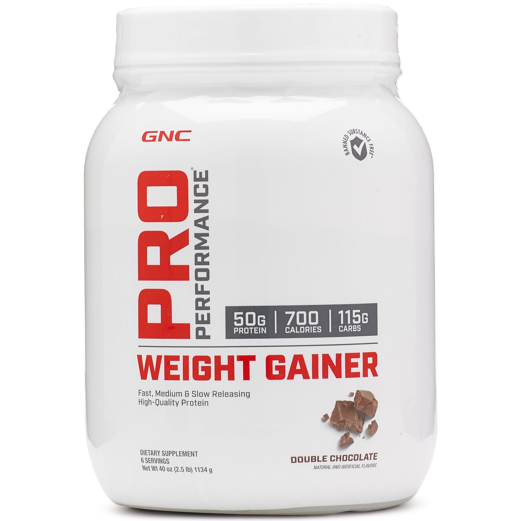 GNC Pro Performance® Weight Gainer, Formula Proteica Pentru Crestere In Greutate, cu Aroma de Ciocolata 1134 g