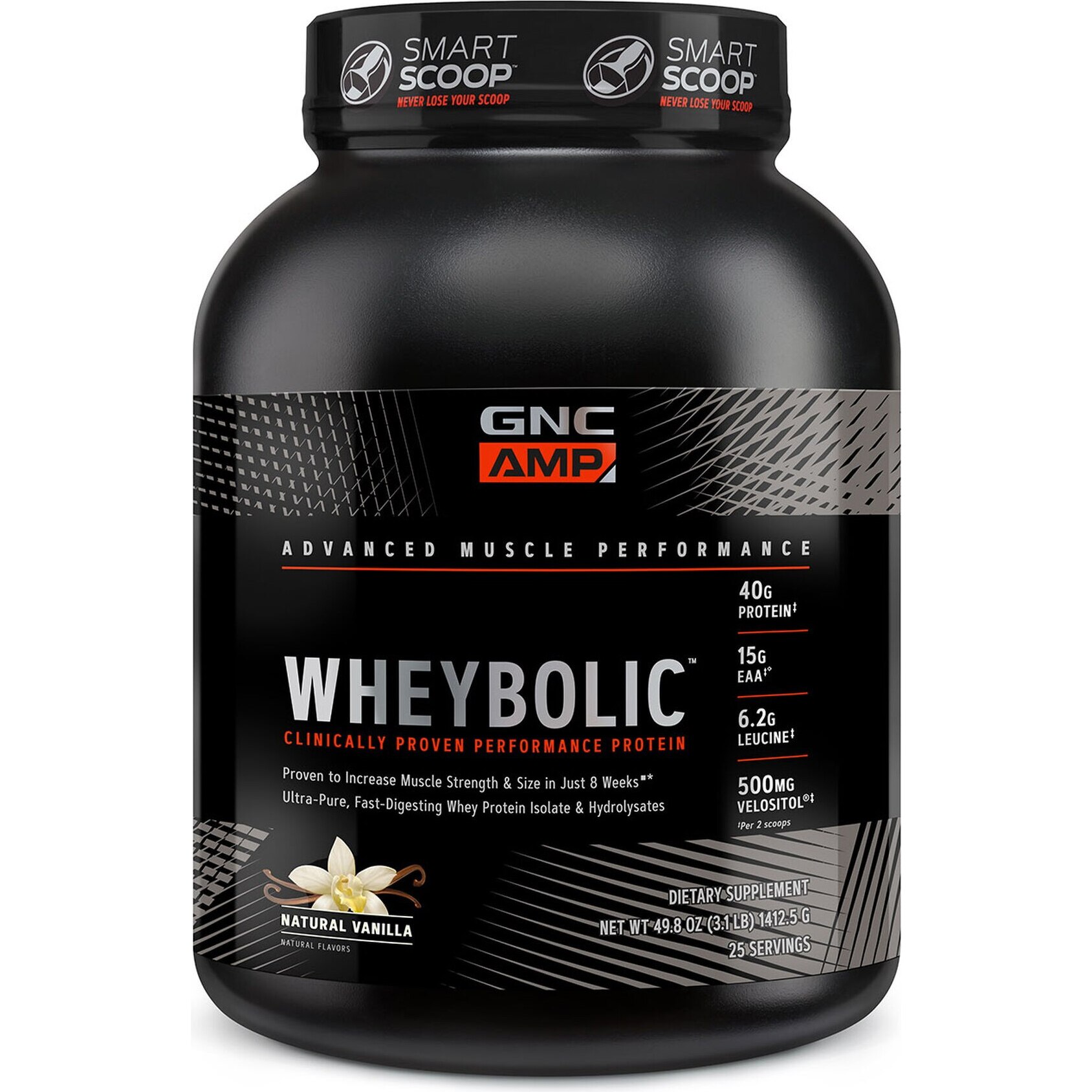 GNC AMP Wheybolic™, Proteina din Zer, cu Aroma Naturala de Vanilie, 1615.5 g