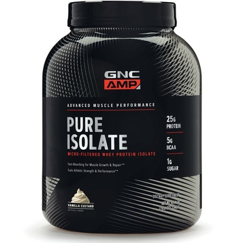 GNC AMP Pure Isolate, Proteina Izolata din Zer, cu Aroma de Vanilie, 2240 g GNC AMP Pure Isolate, Proteina Izolata din Zer, cu Aroma de Vanilie, 2240 g