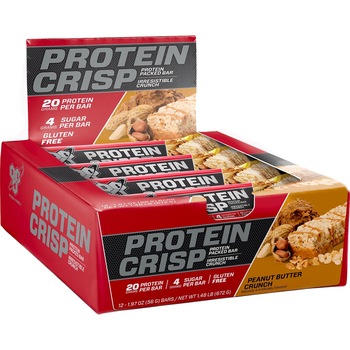 Baton Proteic BSN® Syntha-6® Protein Crisp, aroma de unt de arahide crocant, 12 batoane x 56 g Baton Proteic BSN® Syntha-6® Protein Crisp, aroma de unt de arahide crocant, 12 batoane x 56 g