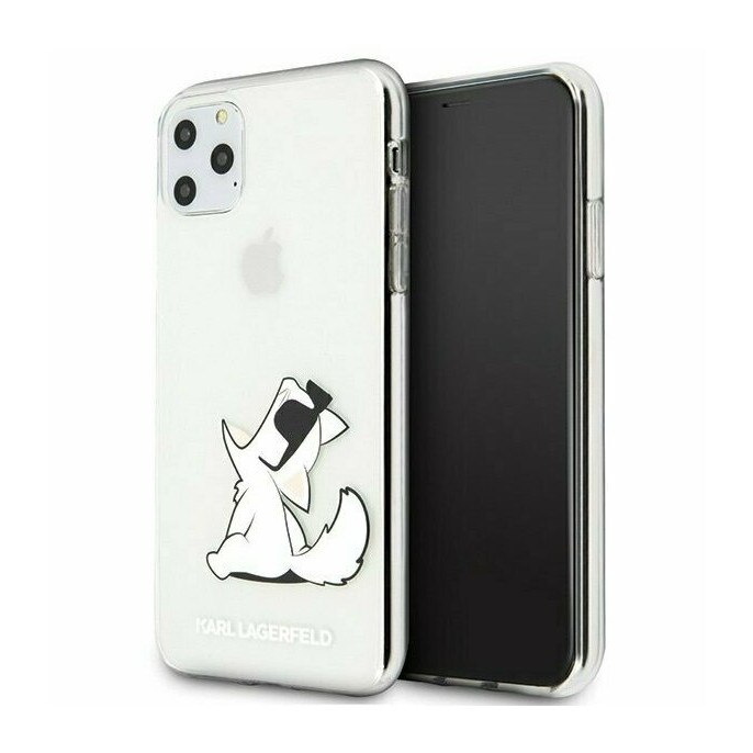 Husa transparenta Karl Lagerfeld model Choupette Fun pentru iPhone 11 Pro Max, transparenta