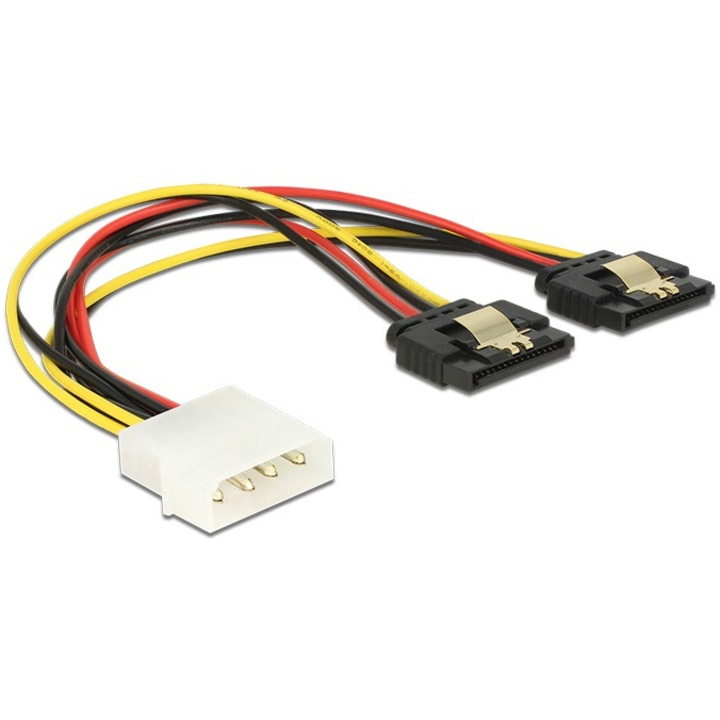Cablu de alimentare Delock Conector SATA metalic cu 15 pini, 20 cm