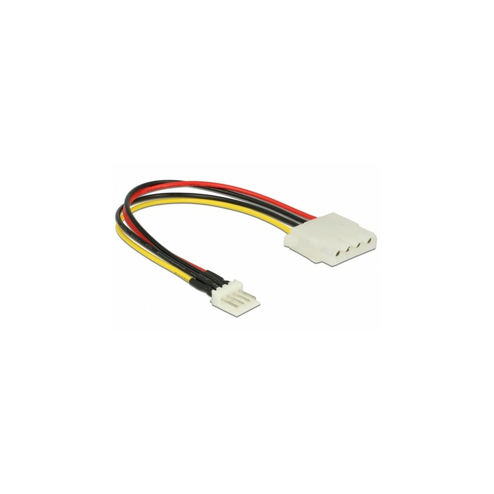Delock Tápkábel, 4 tűs Floppy-csatlakozódugó > 4 tűs Molex-csatlakozóhüvely, 15 cm (DL-85456)
