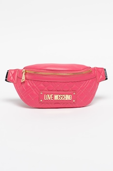 Love Moschino, Borseta de piele ecologica cu logo, Fucsia Love Moschino, Borseta de piele ecologica cu logo, Fucsia