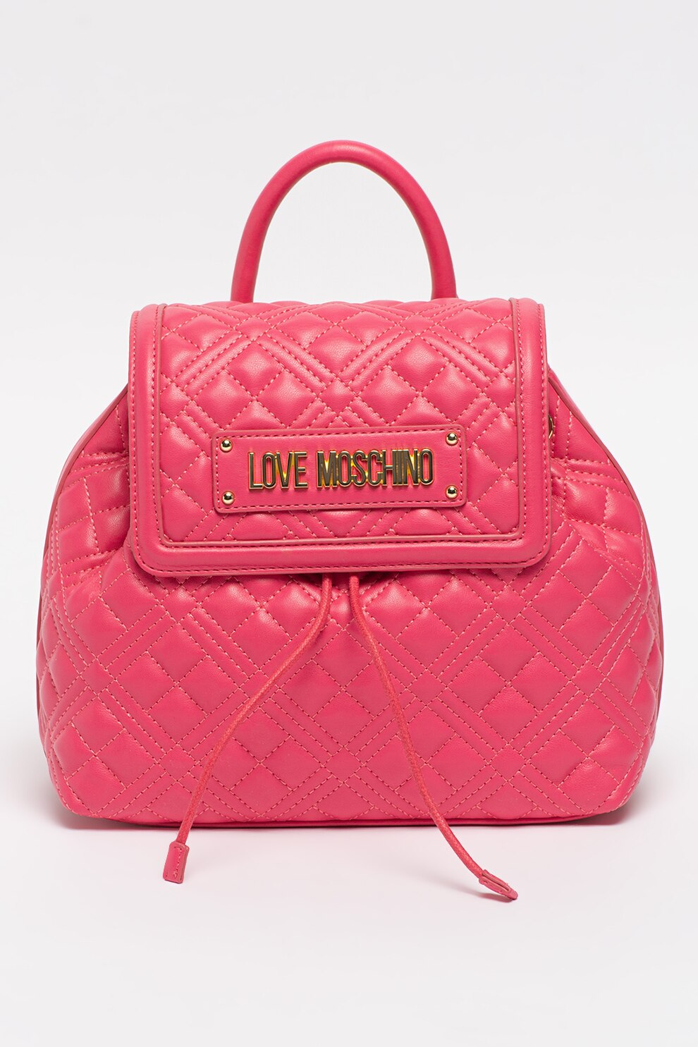 Love Moschino, Rucsac de piele ecologica cu clapa, Fucsia