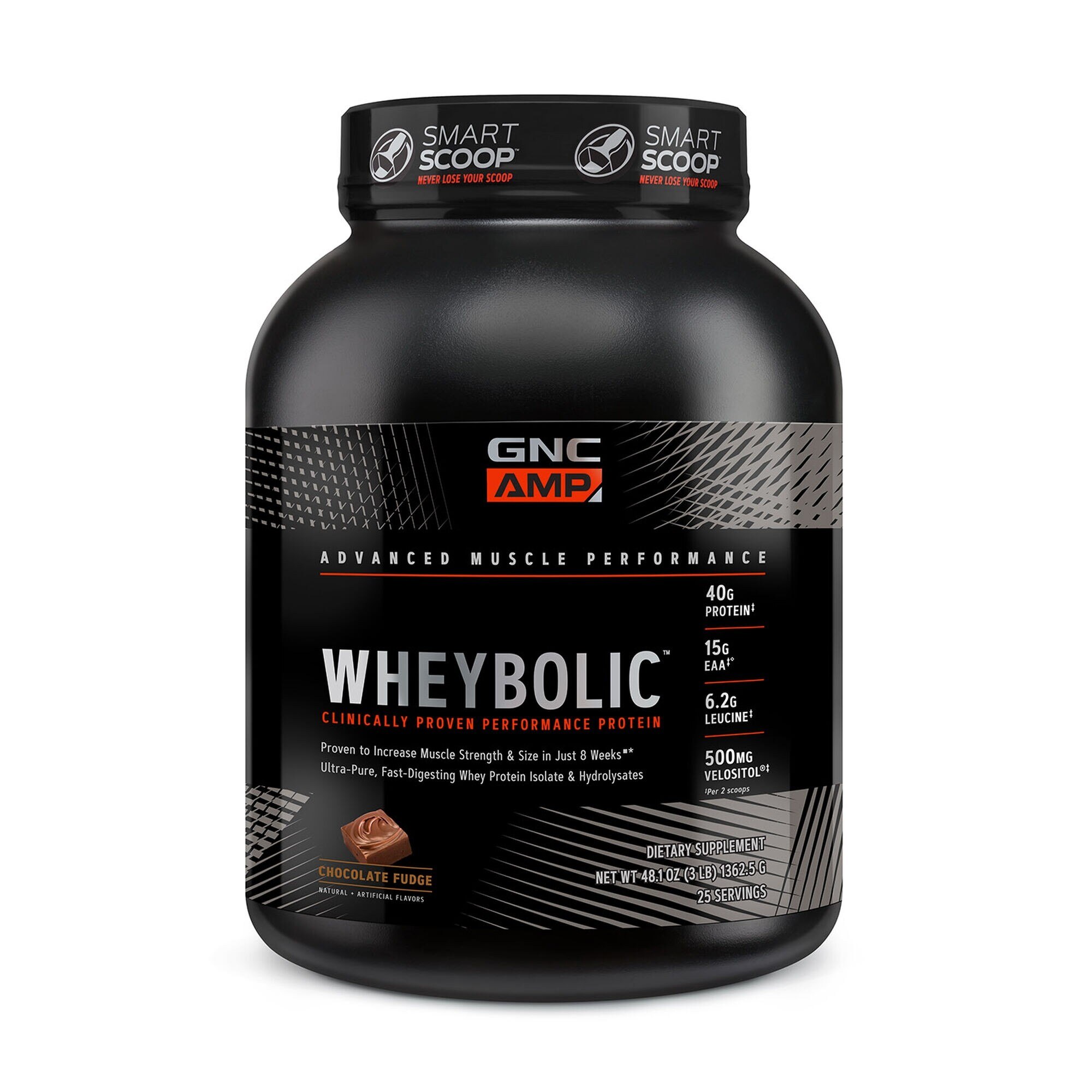 GNC AMP Wheybolic™, Proteina din Zer, cu Aroma de Ciocolata, 1362.5 g